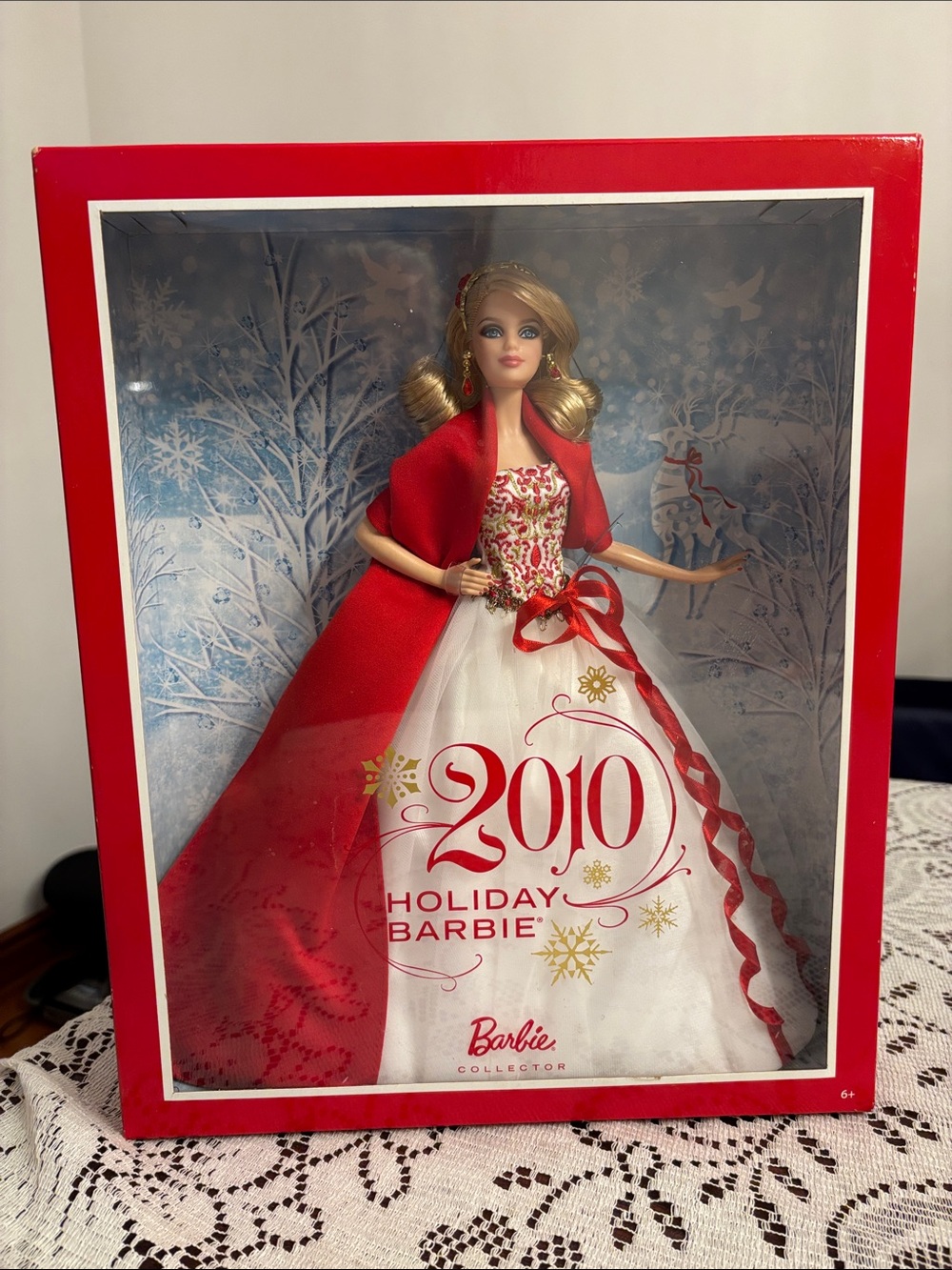 Barbie 2010 Holiday Doll in Red and White